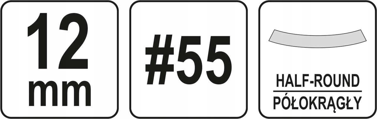 PÓŁOKRĄGŁE DŁUTO DO DREWNA 12MM Kod producenta YT-62822