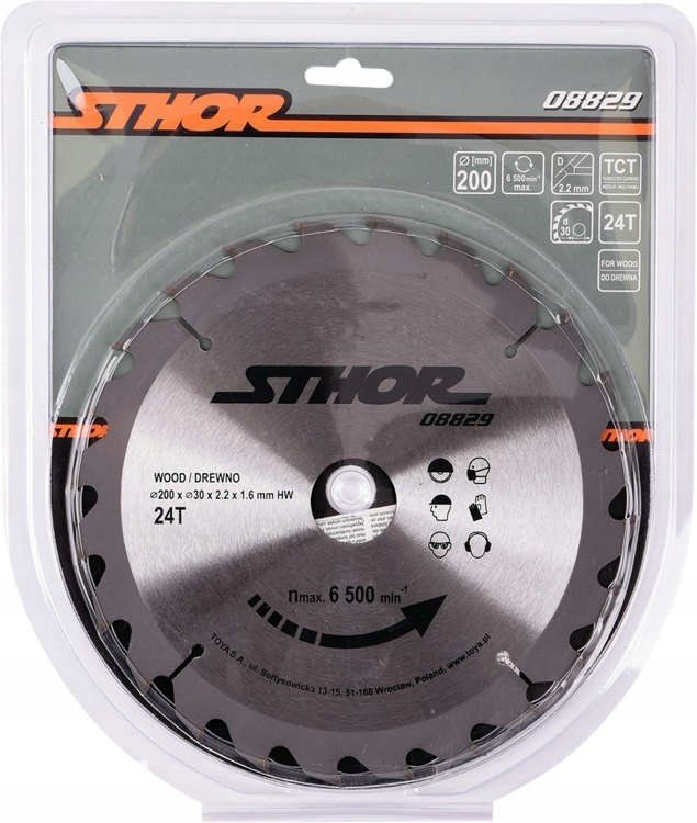 TARCZA WIDIOWA DO CIĘCIA DREWNA 200x30x24T STHOR Kod producenta Sthor 08829