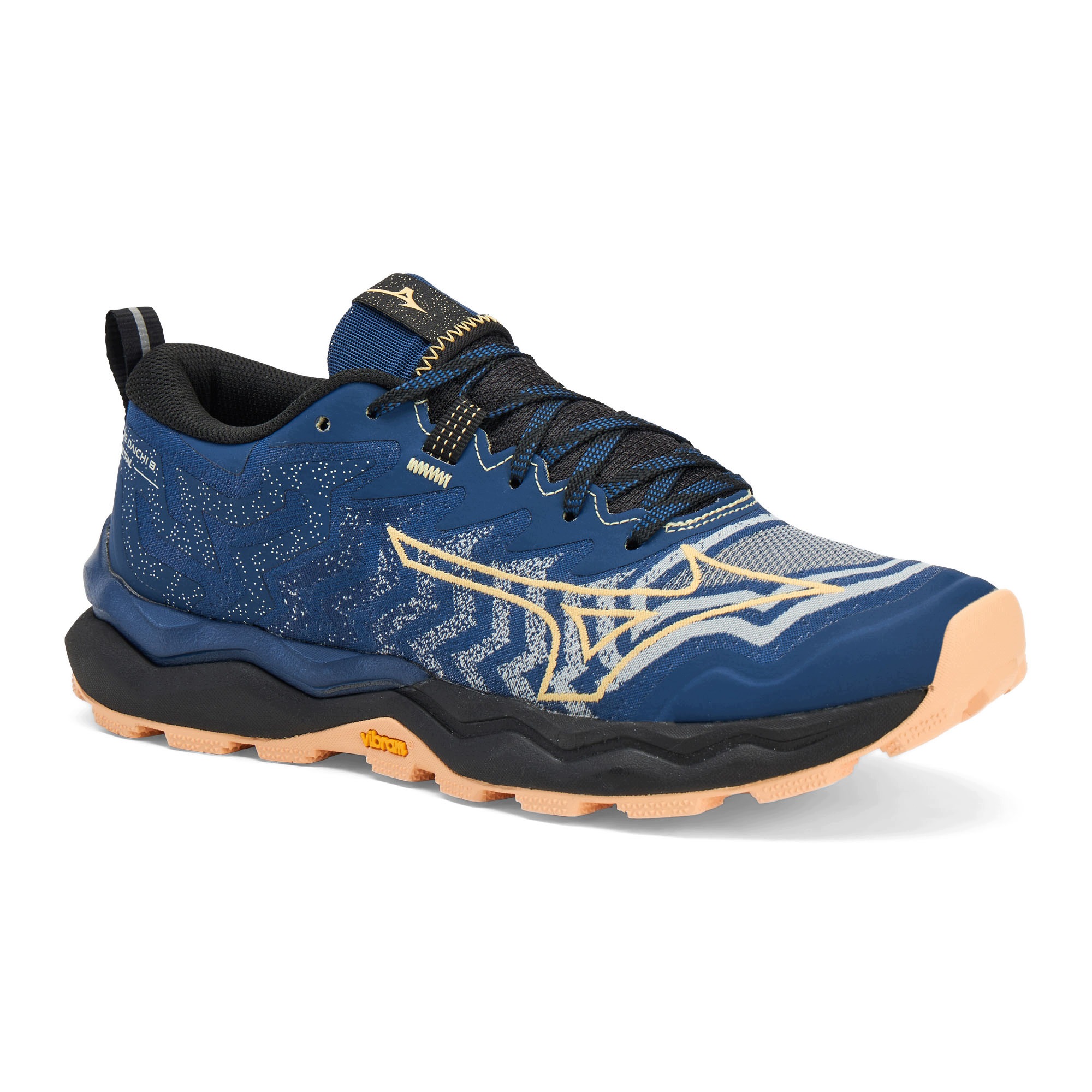 Buty do biegania damskie Mizuno Wave Daichi 8 estate blue/apricot ice/black
