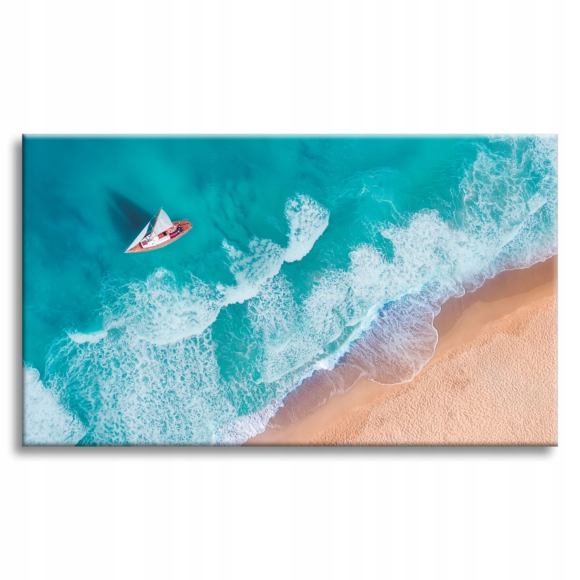 Obraz na plátně Plachetnice Vlny Písek Okraj 90x60 cm Ideální jako dárek
