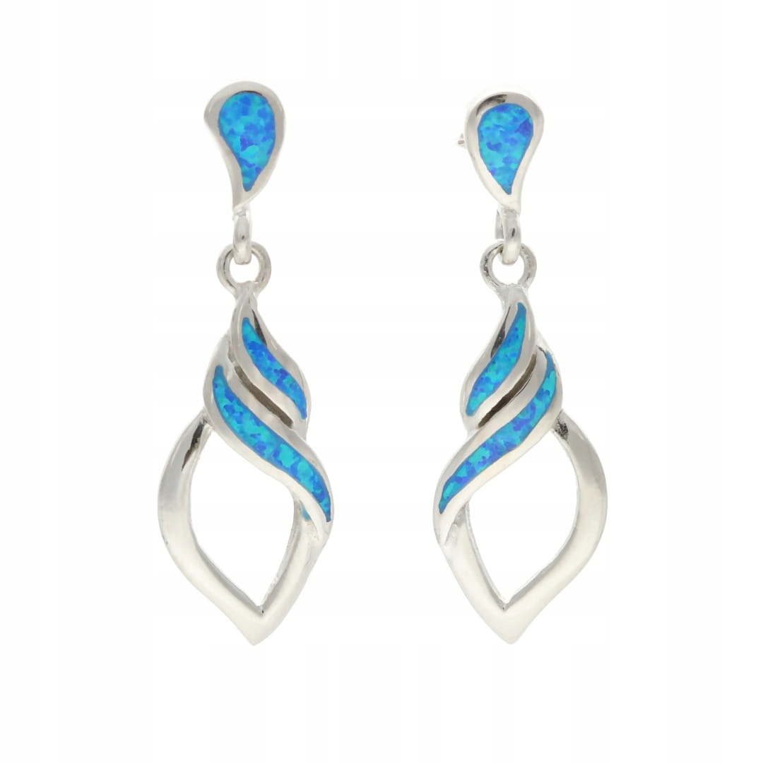 Náušnice s modrým opálem