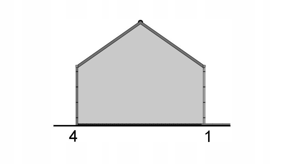 PROJEKT BUDYNKU GOSPODARCZEGO GO21 - modern 11 Spad dachu dach dwuspadowy