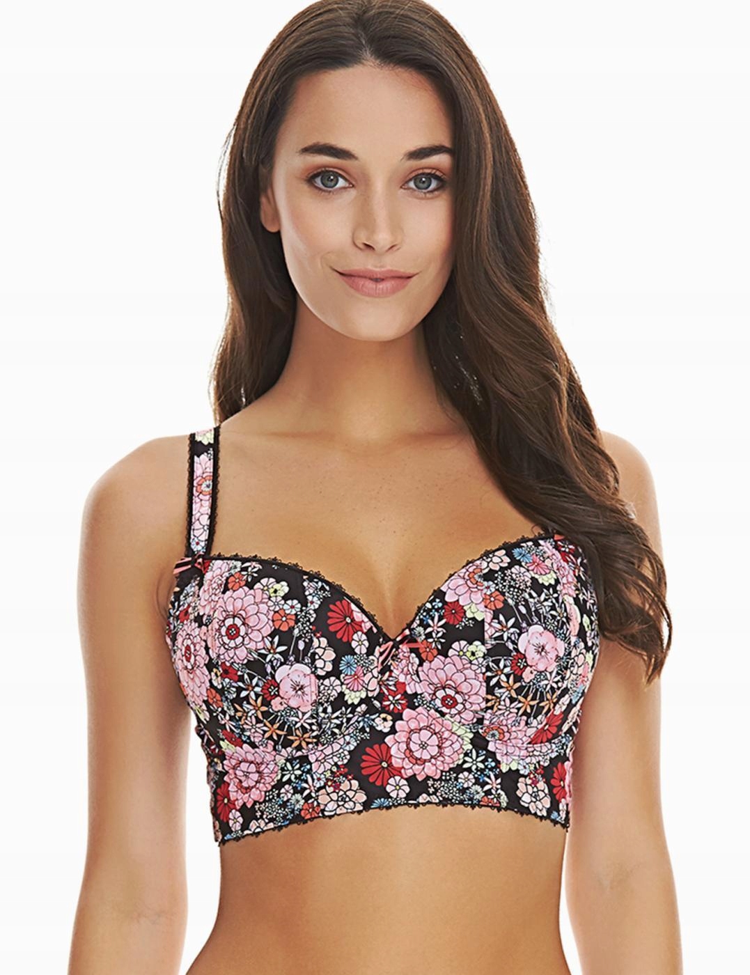 Freya Podprsenka 70DD/32DD Retro Bloom Longline AA1454BLK