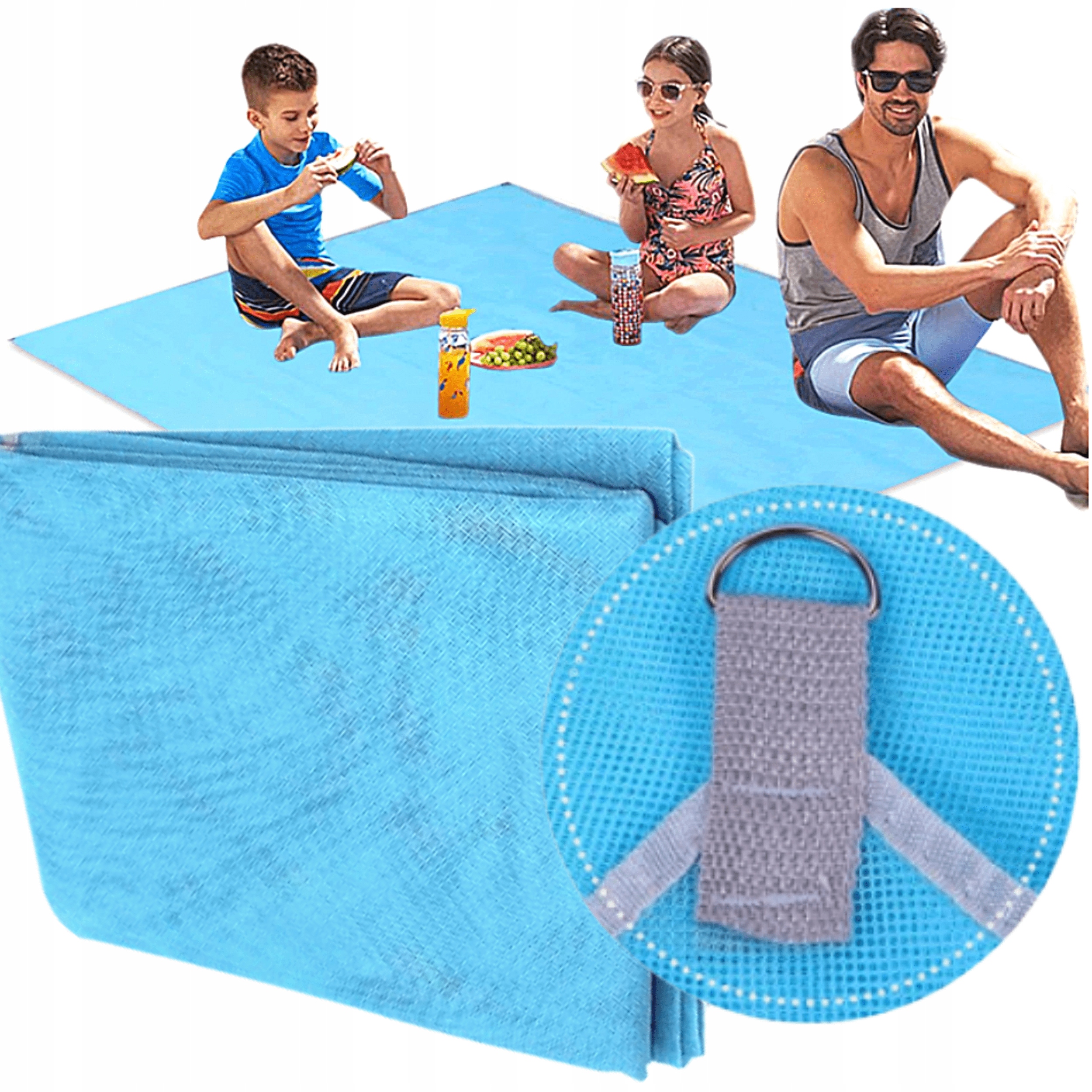 

Mata Plażowa 200x200cm XXL Koc Na Plażę Sand Free