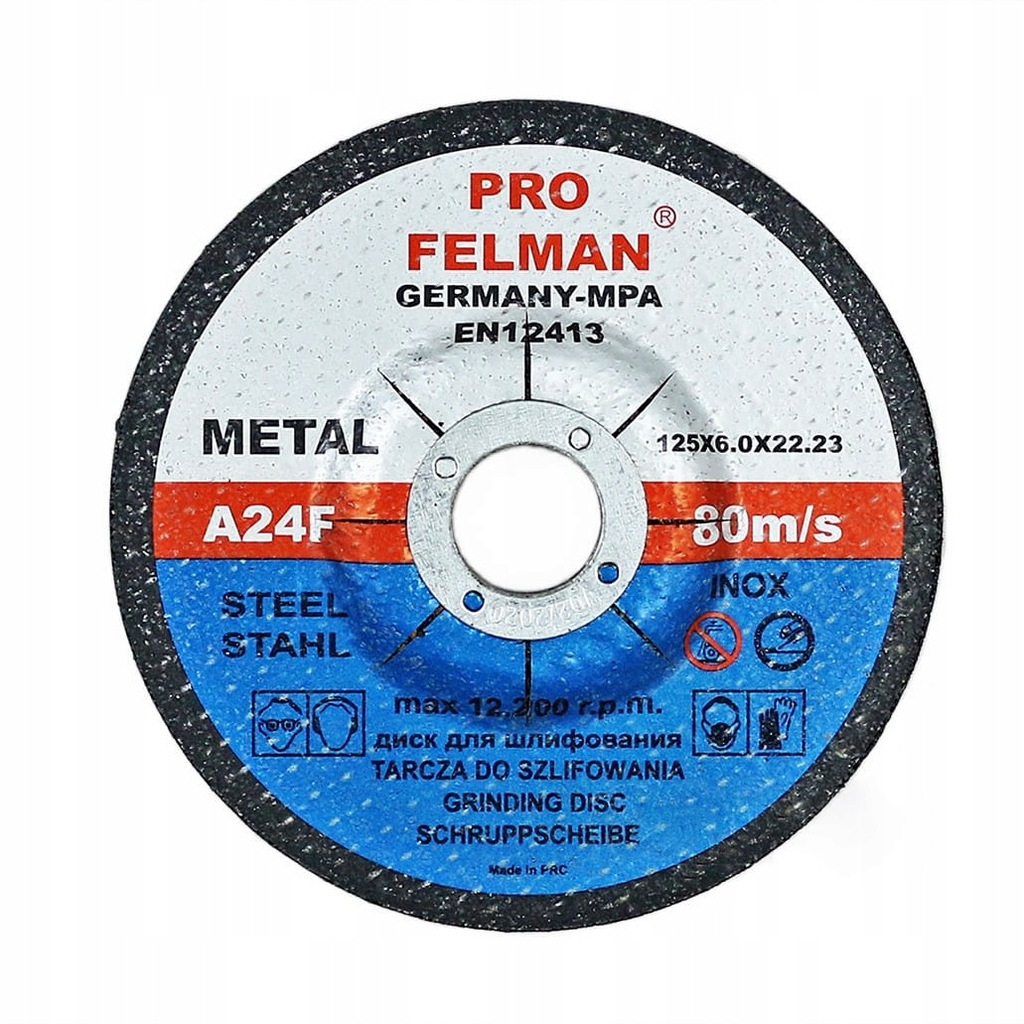 

Tarcza do szlifowania metalu 125x6 mm Pro Felman