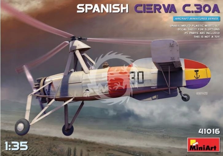Španělská Cierva C.30A MiniArt 41016 v měřítku 1/35