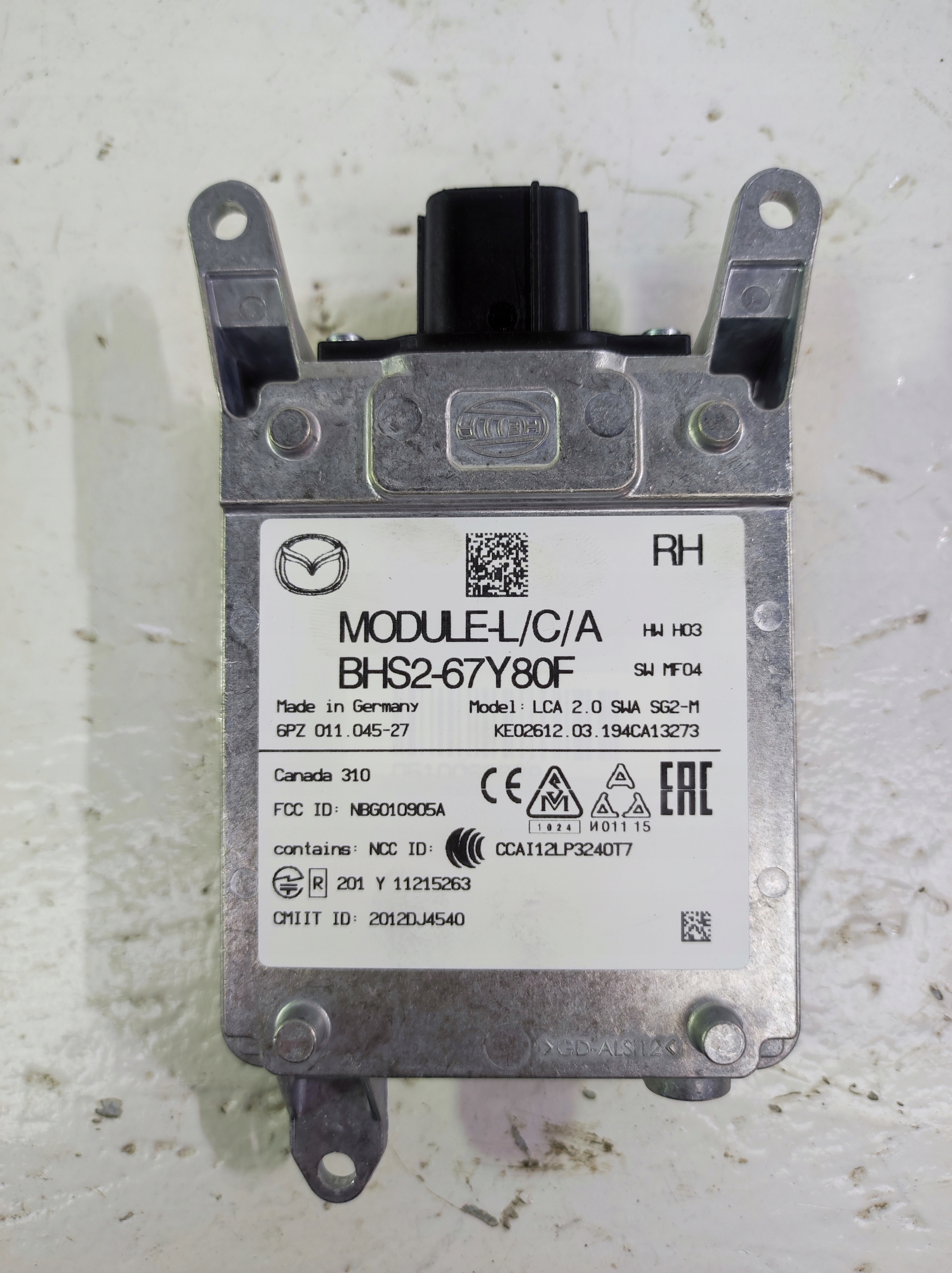 , полосы движения модуль управления mazda 3 BM