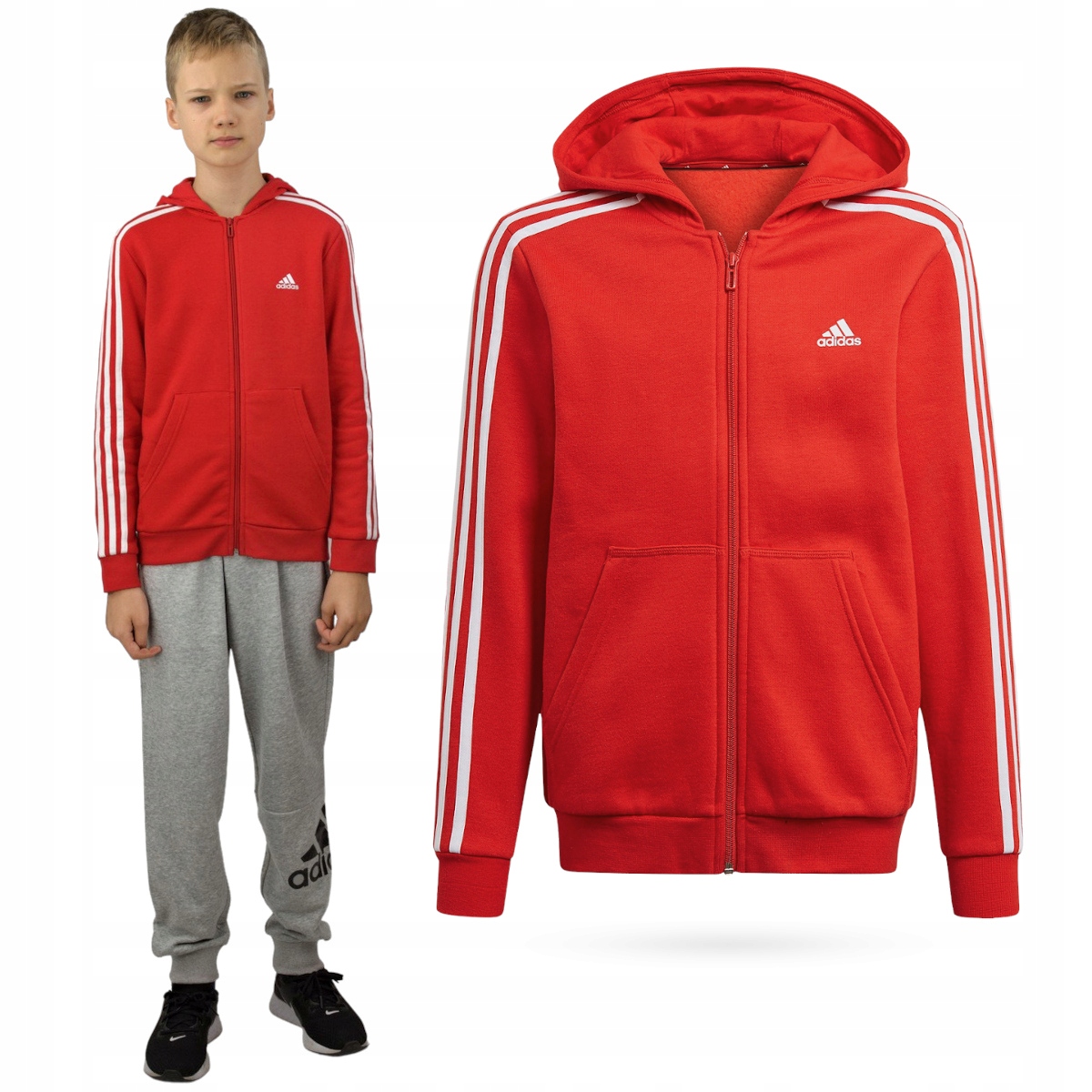 

Bluza Chłopięca Adidas Rozpinana Z Kapturem 152