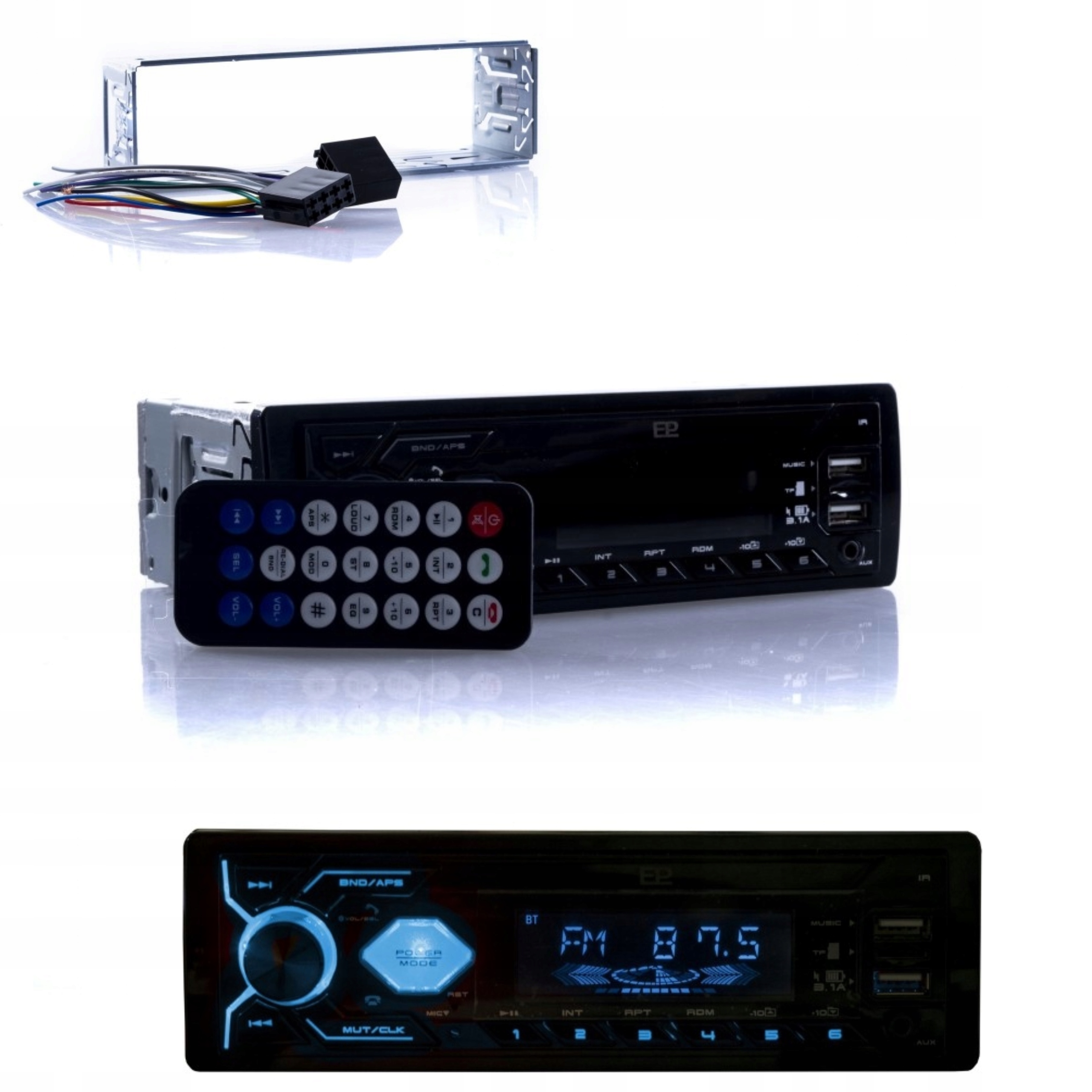 1 Din Autorádio Bt Micro Sd Aux Usb