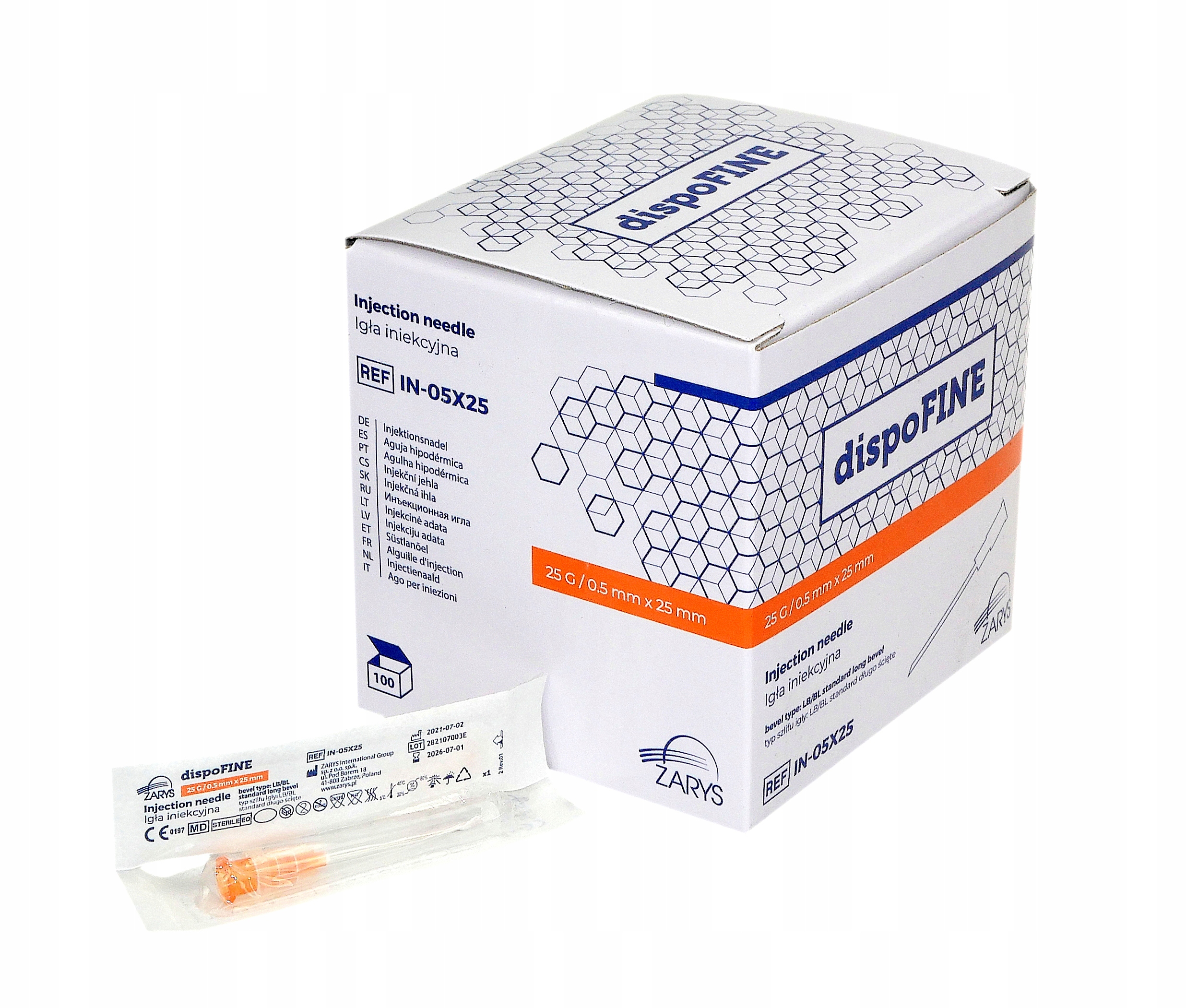 

Igła iniekcyjna 0,5x25 dispoFINE 100 Sztuk