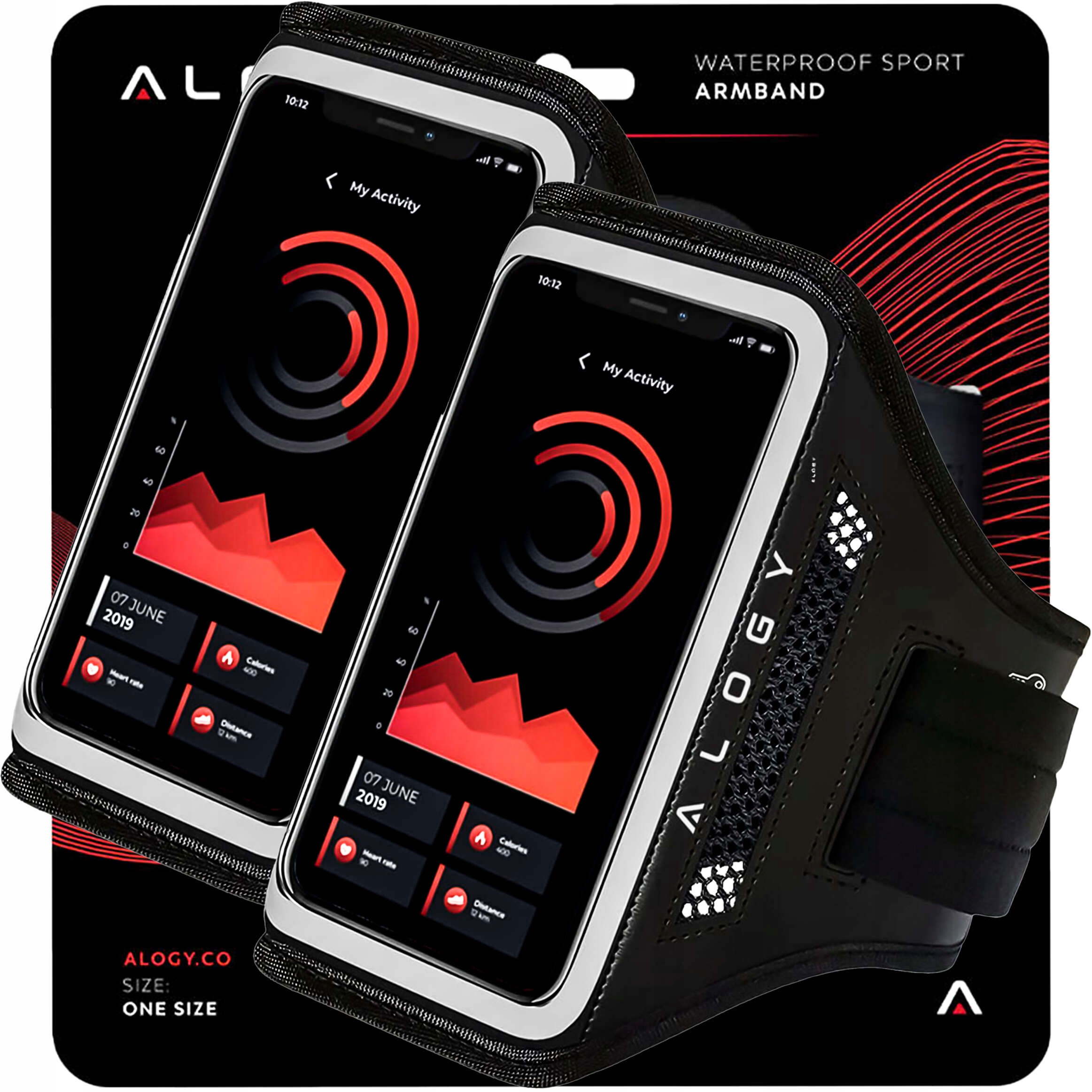 Pouzdro Pásek přes rameno 2x Sportovní na běhání pro telefon 6,5-6,7 palců [2ks]