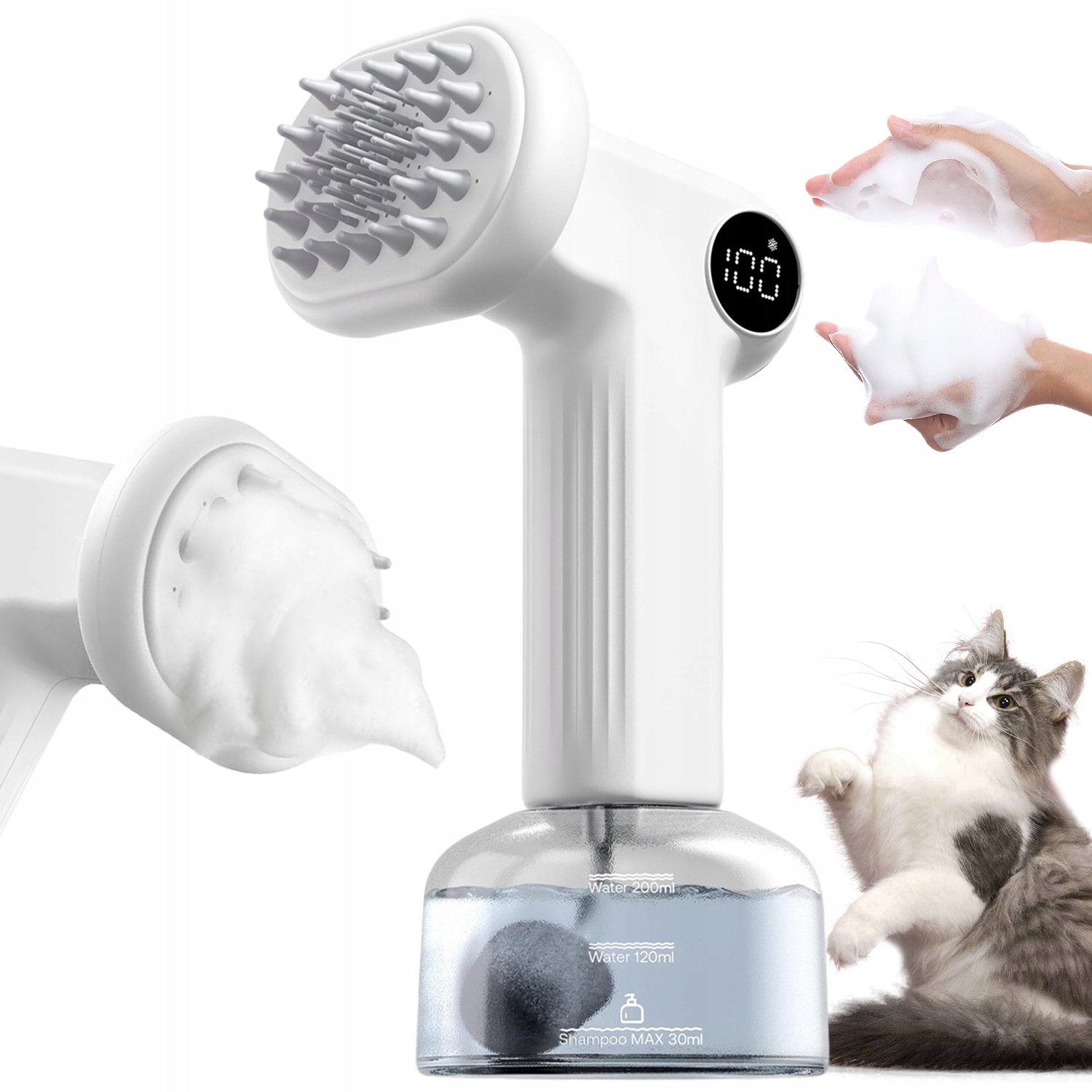 Levně Automatický Dávkovač Šamponu S Mýdlem Pro Zvířata Rojeco 300 ML 1000 mAh