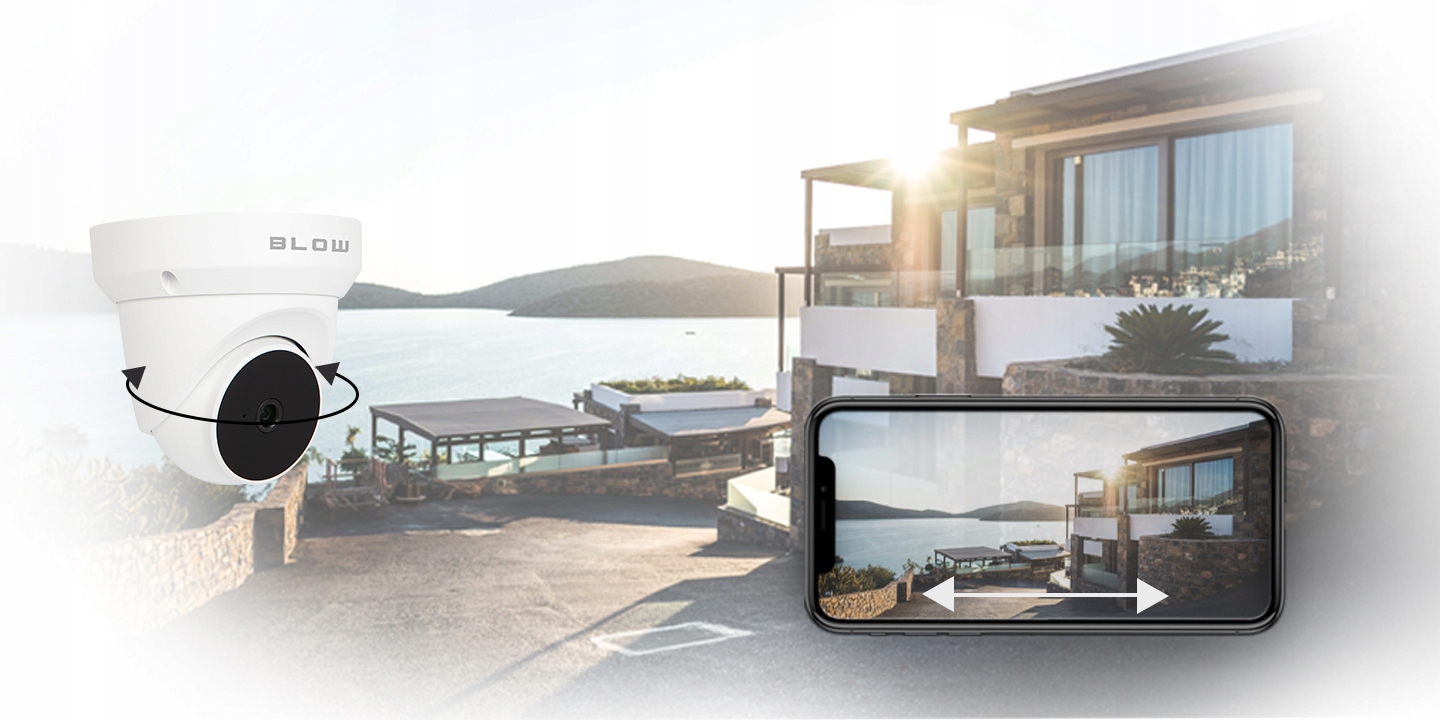 KAMERA WiFi ZOOM ZWNĘTRZNA WEWNĘTRZNA 3MP OBROTOWA 360 STOPNI INTERKOM IP66 Model H-403