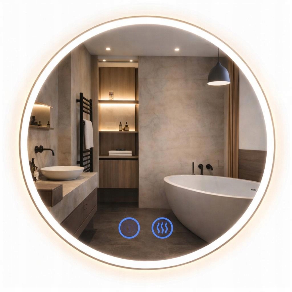 Led Podsvietené Zrkadlo Led 100 cm Kúpeľňové Zrkadlo Dotyková Antipara