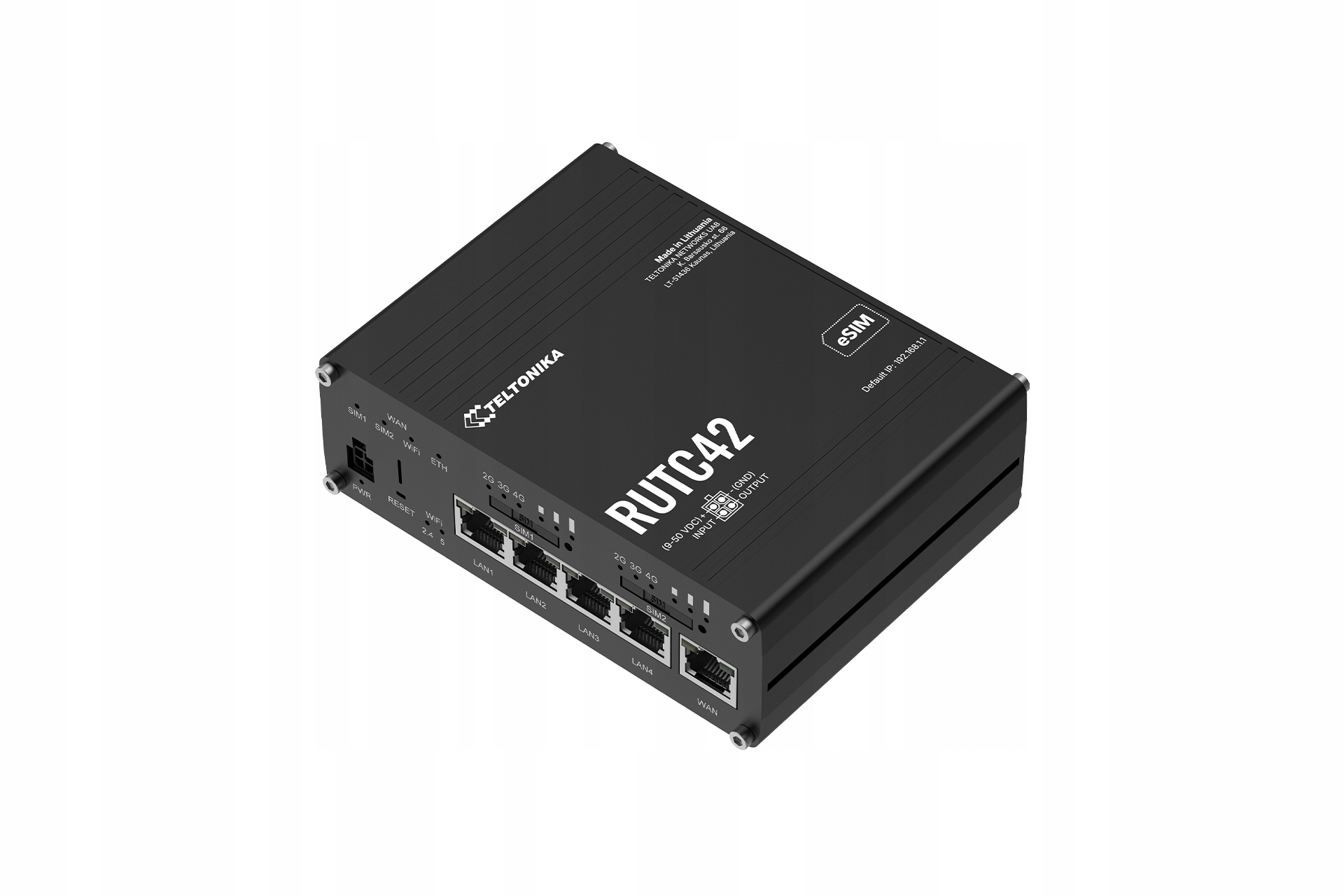 Priemyselný router Teltonika RUTC42 Lte 4G Dual Modem WiFi 6
