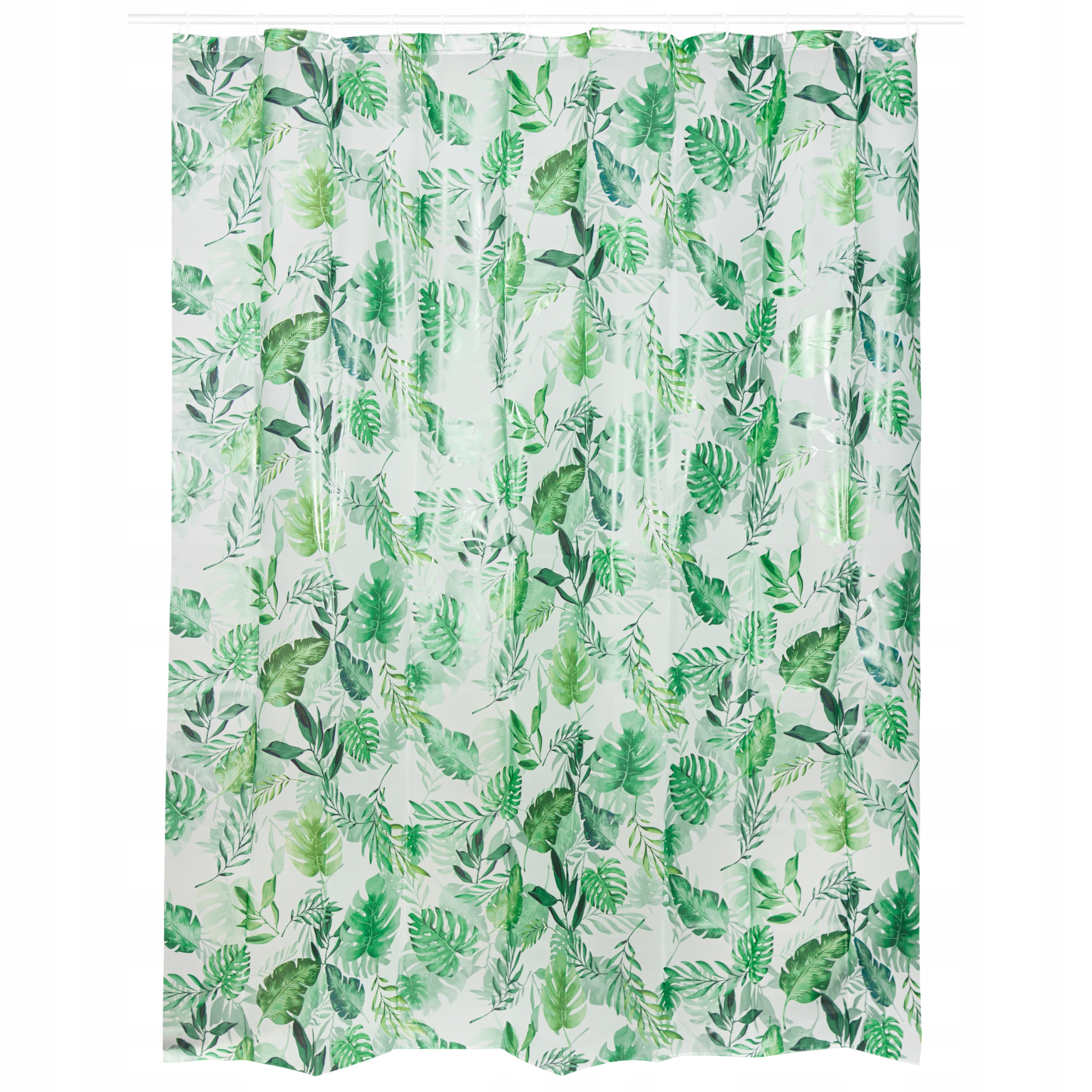 ZASŁONA PRYSZNICOWA PEVA 180X200 MONSTERA WIESZAKI WODOODPORNA WANNOWA Szerokość produktu 180 cm