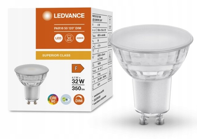 

Ledvance żarówka Led GU10 4.1W 4000K 350lm DIM