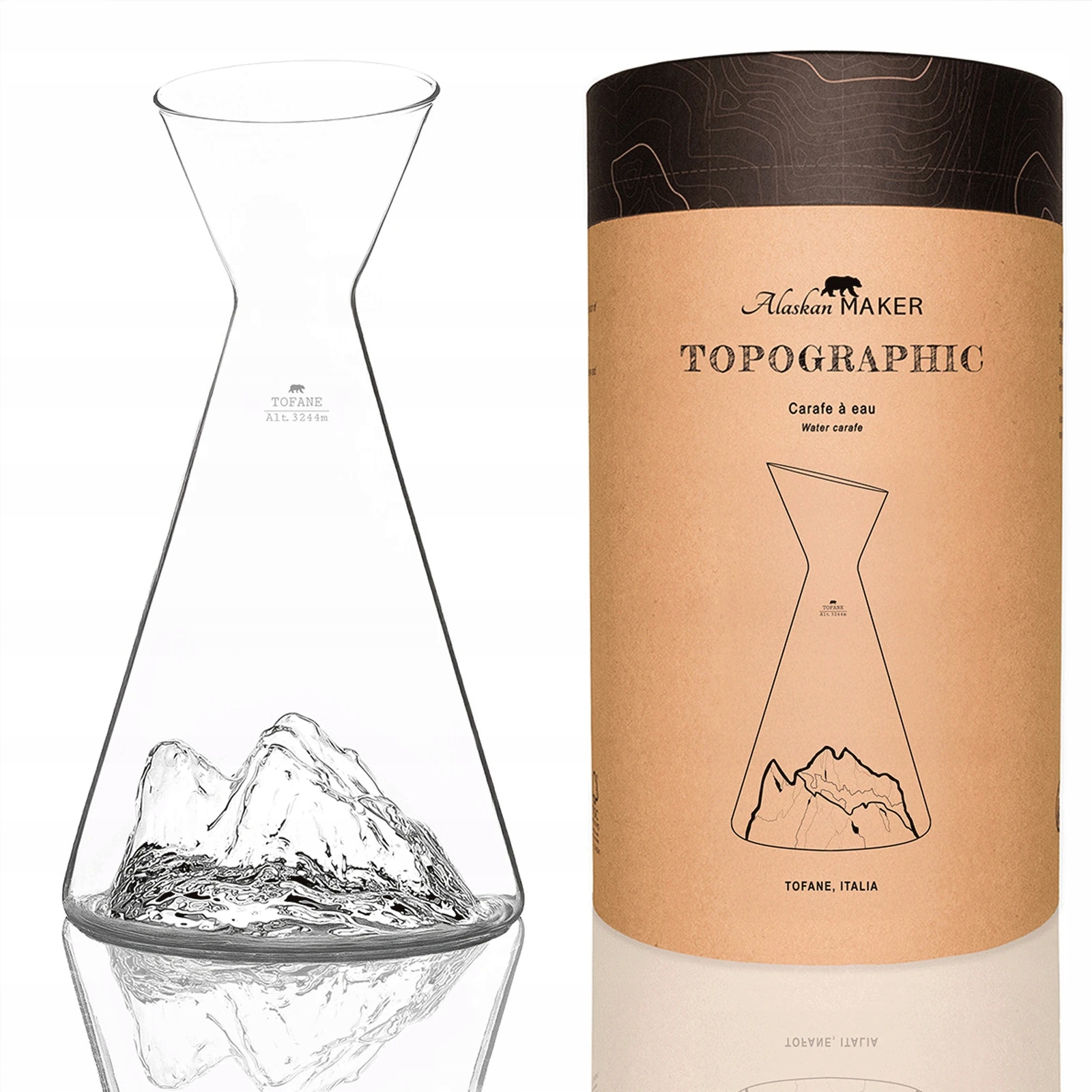 Karafa na vodu Tofane Topographic