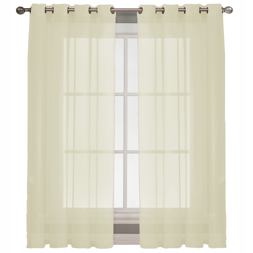 

Firana Woal Na Przelotki 145x250 wys. ecru kremowa