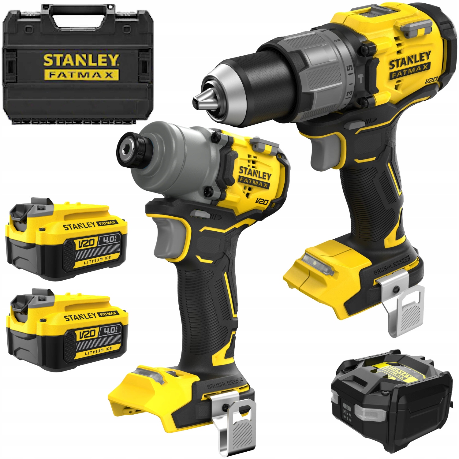 Stanley SFMCK211M2T Zestaw elektronarzędzi 18V SFMCD726 SFMCF830 2x 4Ah
