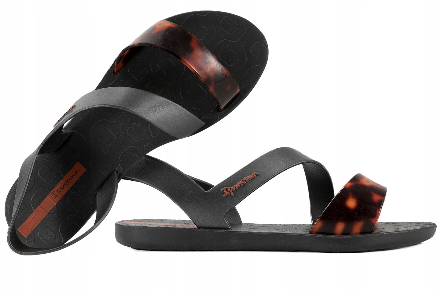 Ipanema 82429 Vibe Sandal Ploché Plážové Sandály černé jantarové 37 Ča
