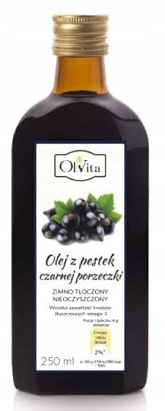 Levně Olvita, olej z jader černého rybízu, za studena lisovaný, neočištěný 250