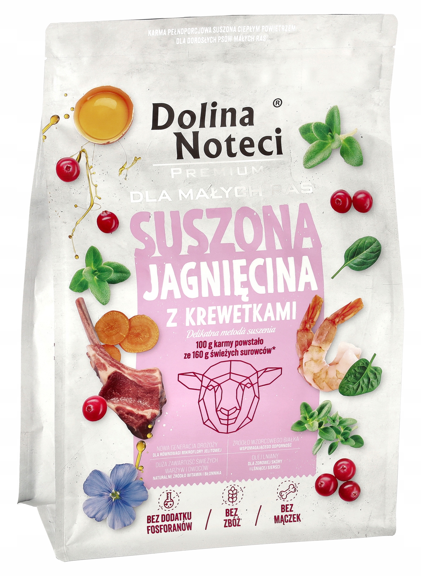 Levně Dolina Noteci Premium krmivo pro malá plemena Mini 3 kg jehněčí s krevetami