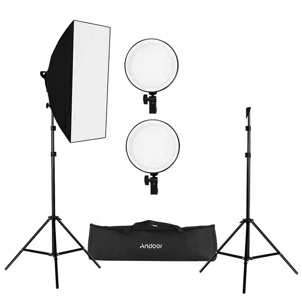 ANDOER ZESTAW OŚWIETLENIOWY SOFTBOX LED 2700K/5500K