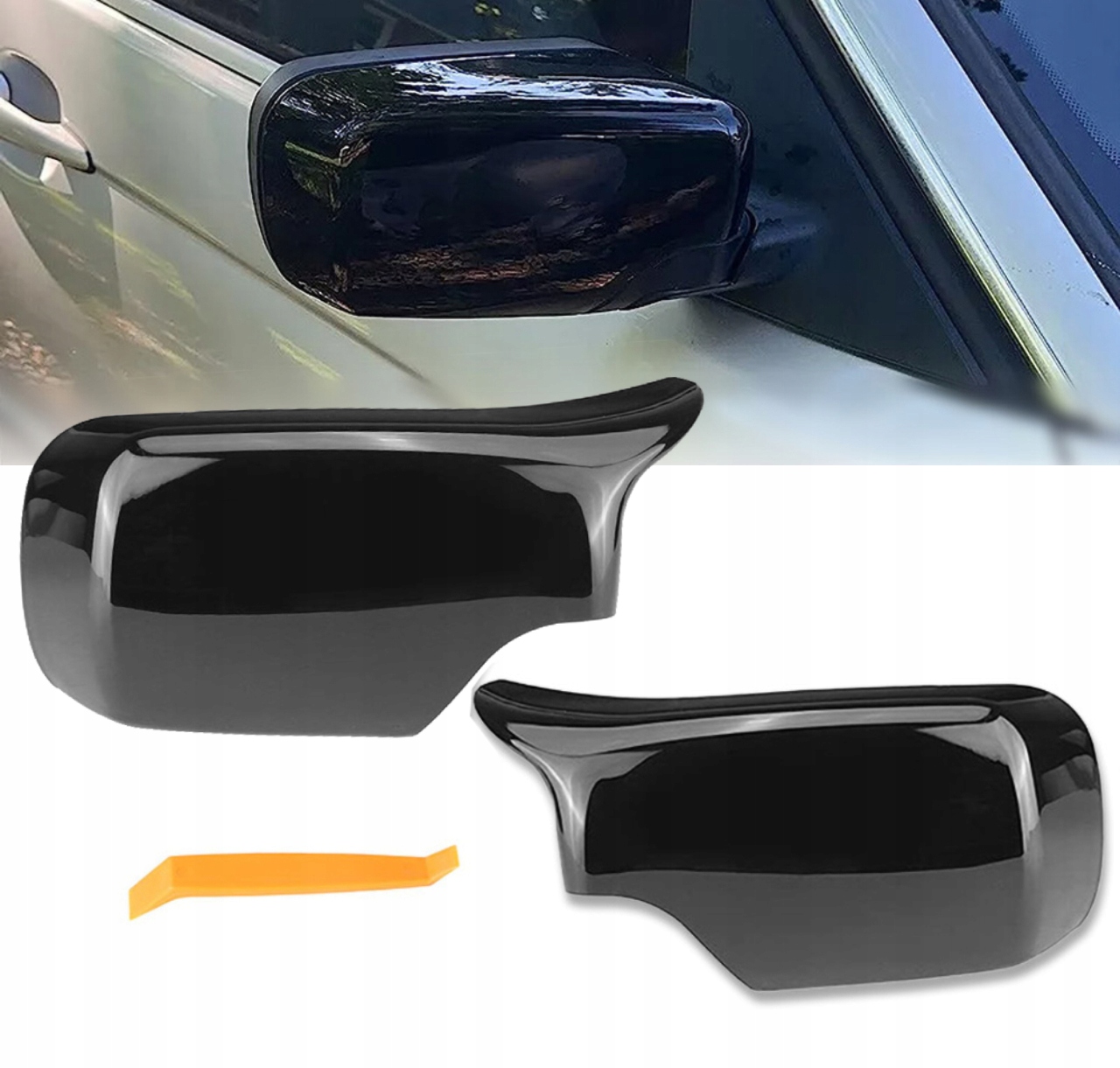 Kryty Zrcátek pro Bmw řady 3 E46 Limo Touring 98-05 Pouzdra Zrcátek