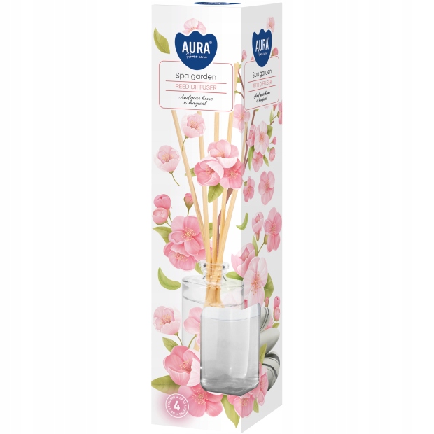 AURA dyfuzor odświeżacz ZAPACHOWE PATYCZKI 45ml OGRÓD SPA