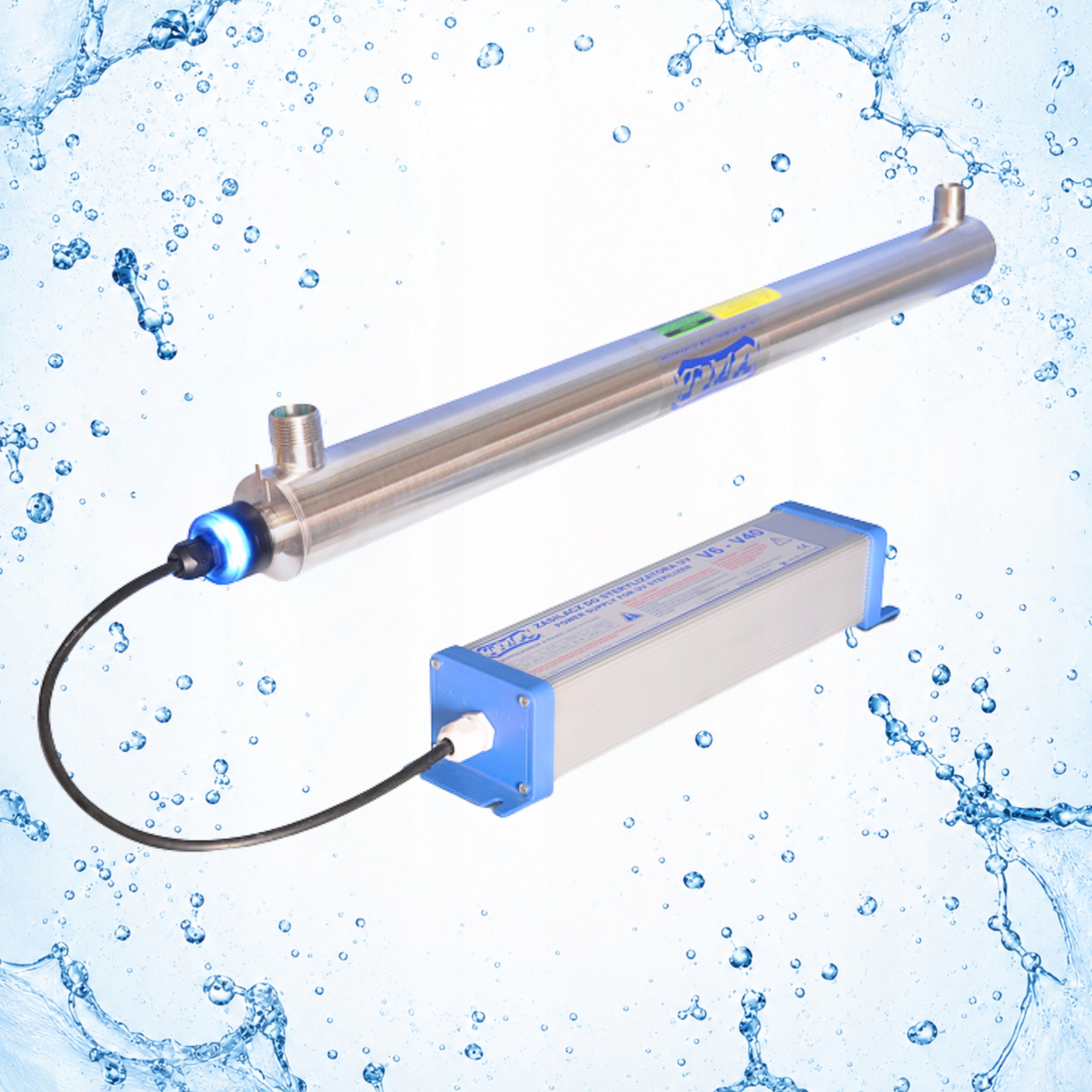 Uv lampa na sterilizáciu vody Tma D8 2,1 m3/h (V25)