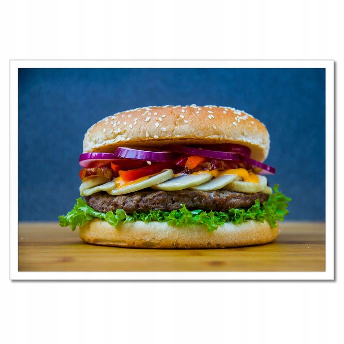 Plakáty v rámu 60x40 Hamburger se zeleninou