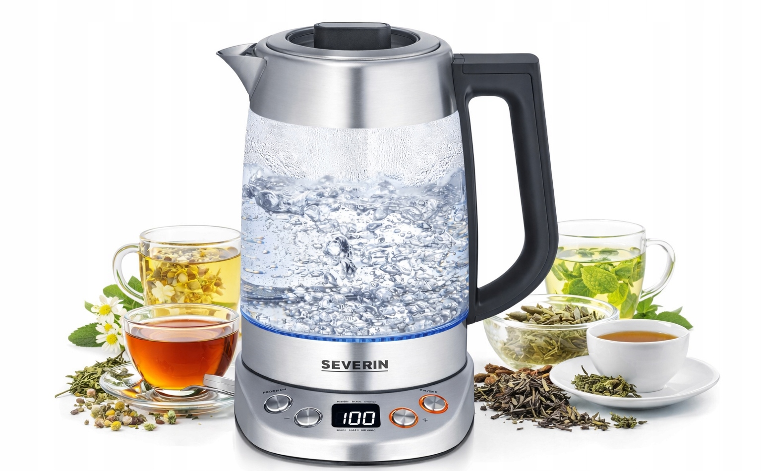 Severin Wk 3480 czajnik elektryczny bezprzewodowy 1,7L 3000W szklany
