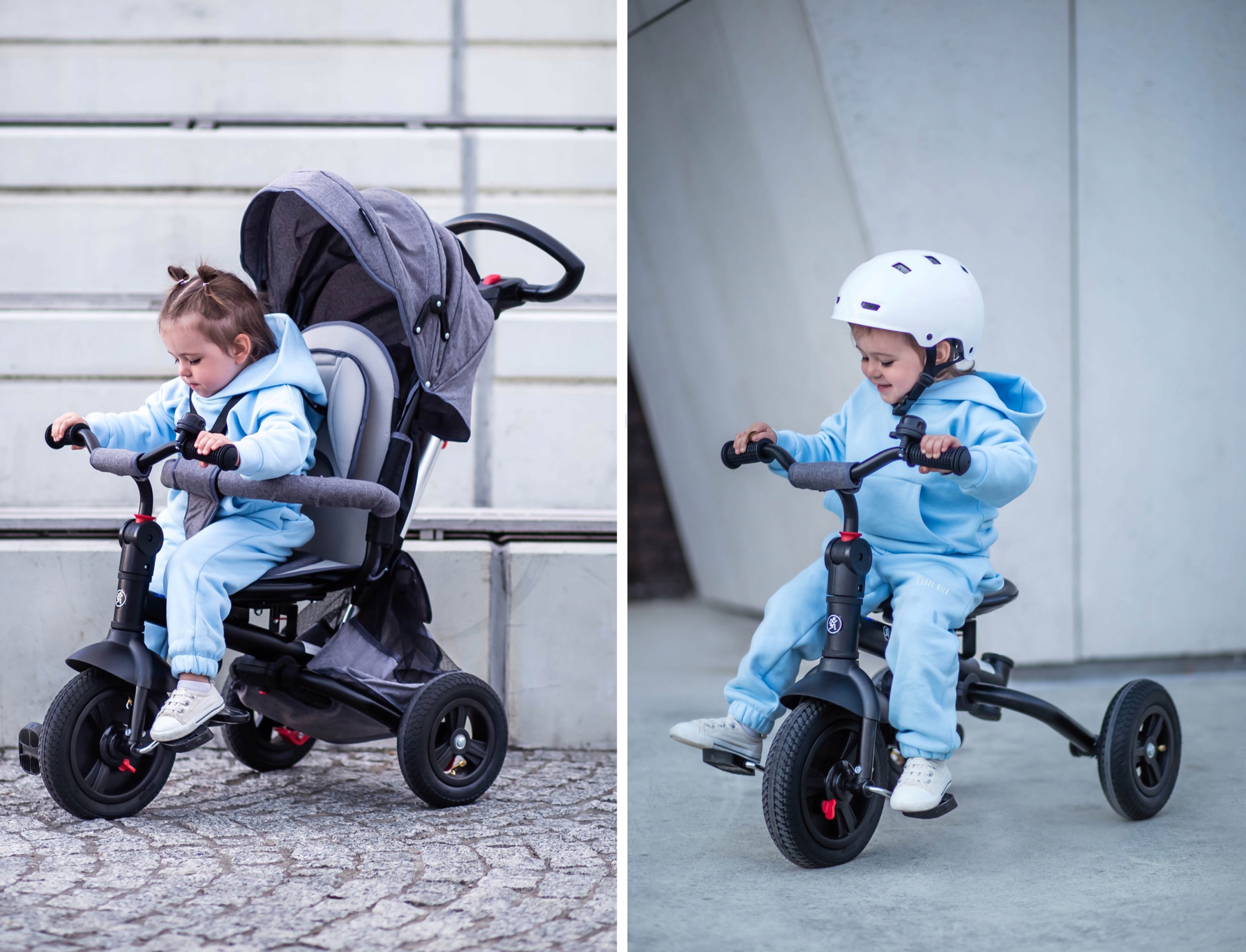 HyperMotion ROWEREK TRÓJKOŁOWY OBRACANY POMPOWANE KOŁA Tobi VELAR Grey Kolor Szary