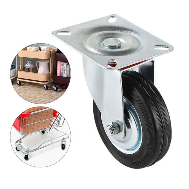 KOŁO 75 mm METALOWO GUMOWE DO WÓZKA TRANSPORTOWEGO Rodzaj wózka platformowy