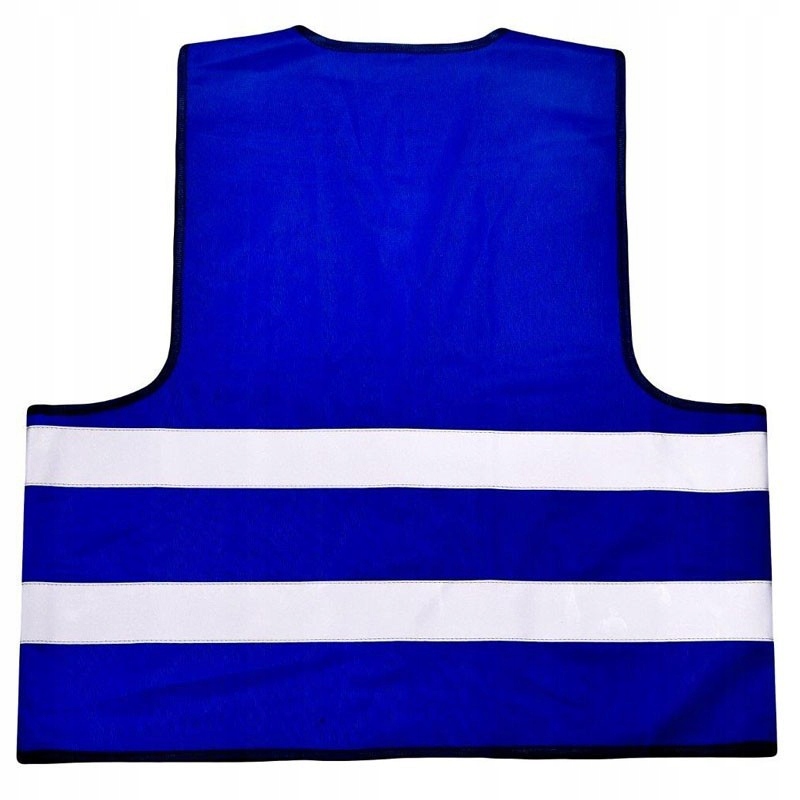 Solidna NIEBIESKA kamizelka odblaskowa XXL Marka Kamdo