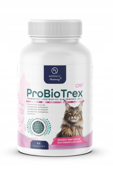 Hippovet Pharmacy ProBioTrex Cat probiotyk i postbiotyk dla kotów