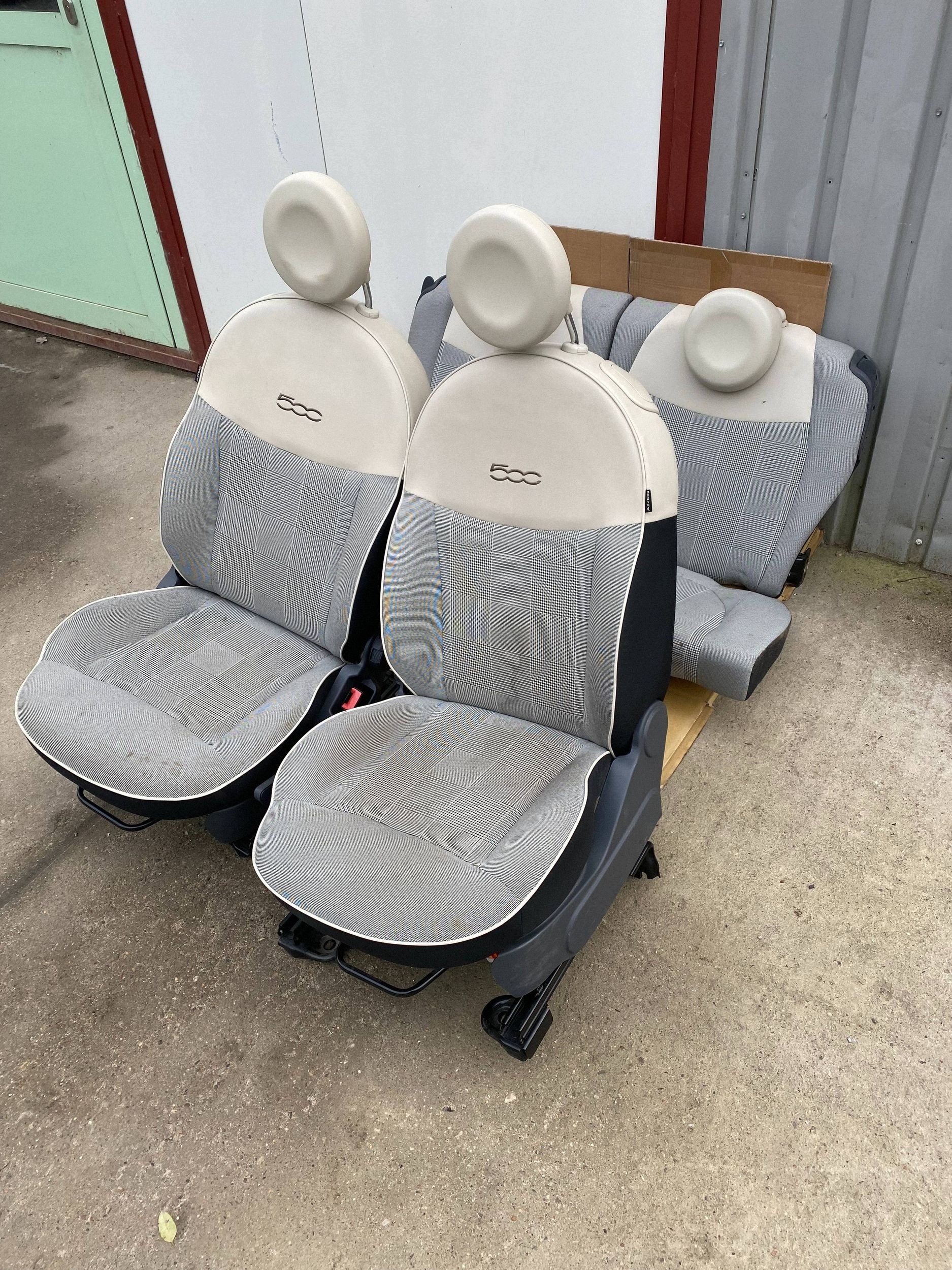 FIAT 500 sitz sitze vorne sitz heck KOMPLET JASNY