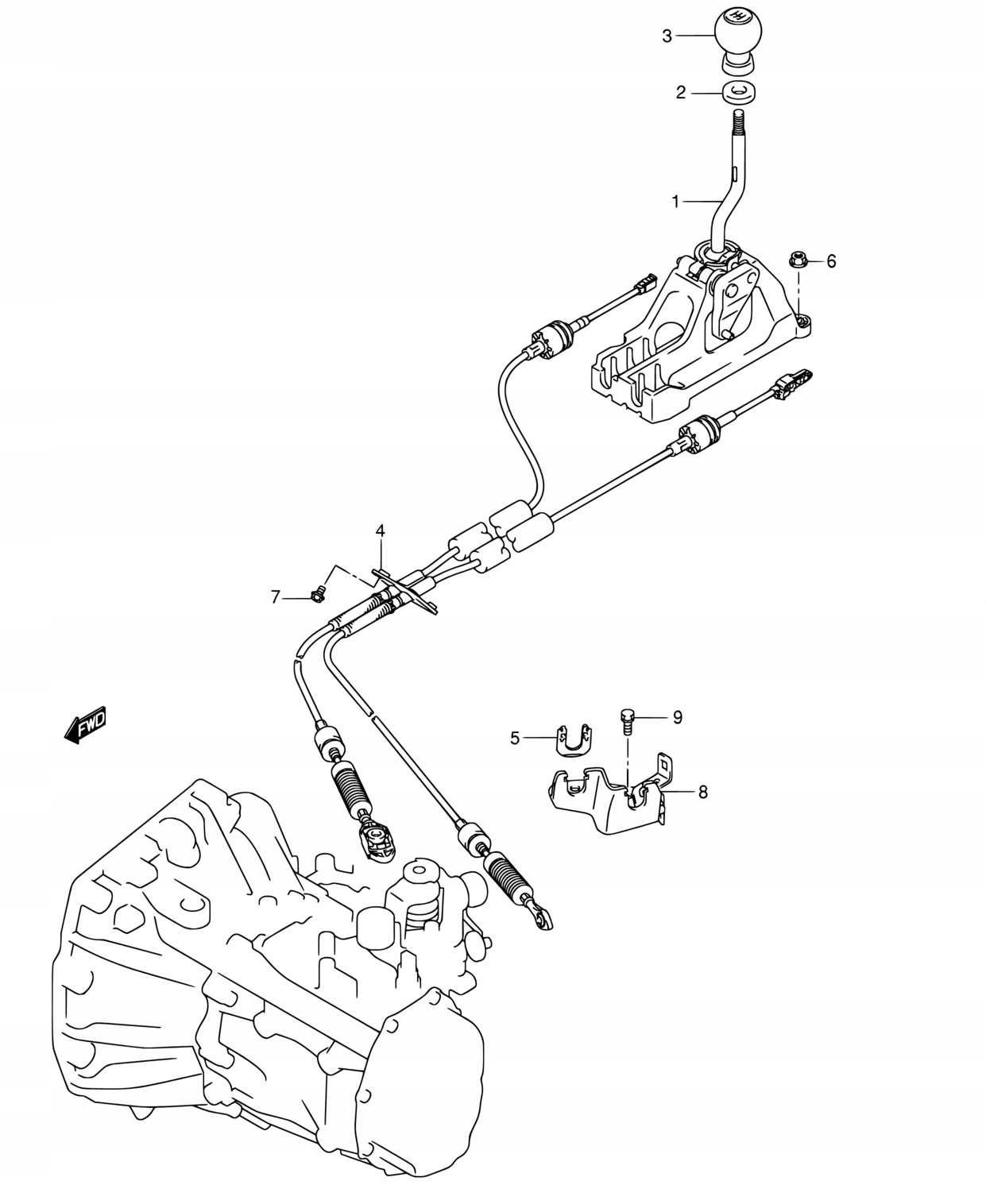 Linki zmiany biegów Suzuki Swift MK6 28300-73K00 Rodzaj skrzyni Manualna