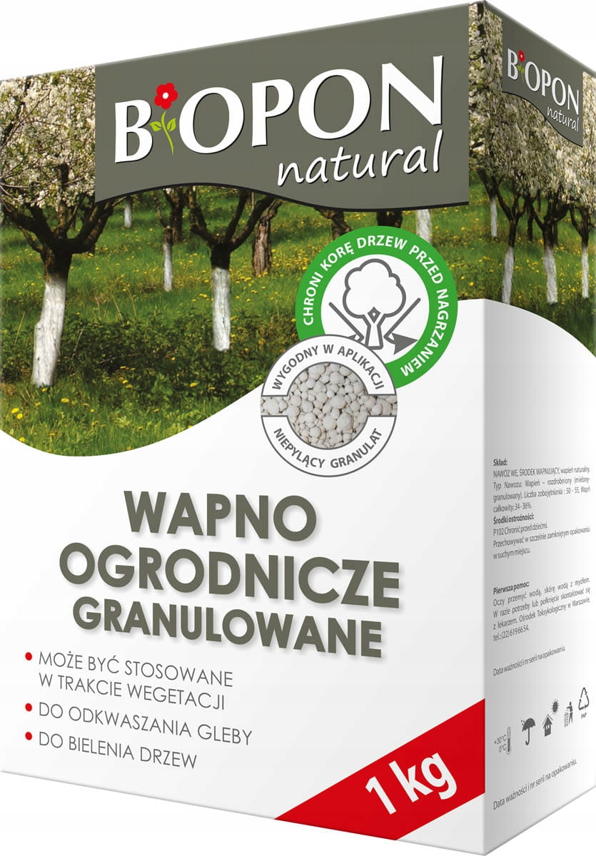 

Bopon wapno do bielenia i odkwaszania gleby 1kg