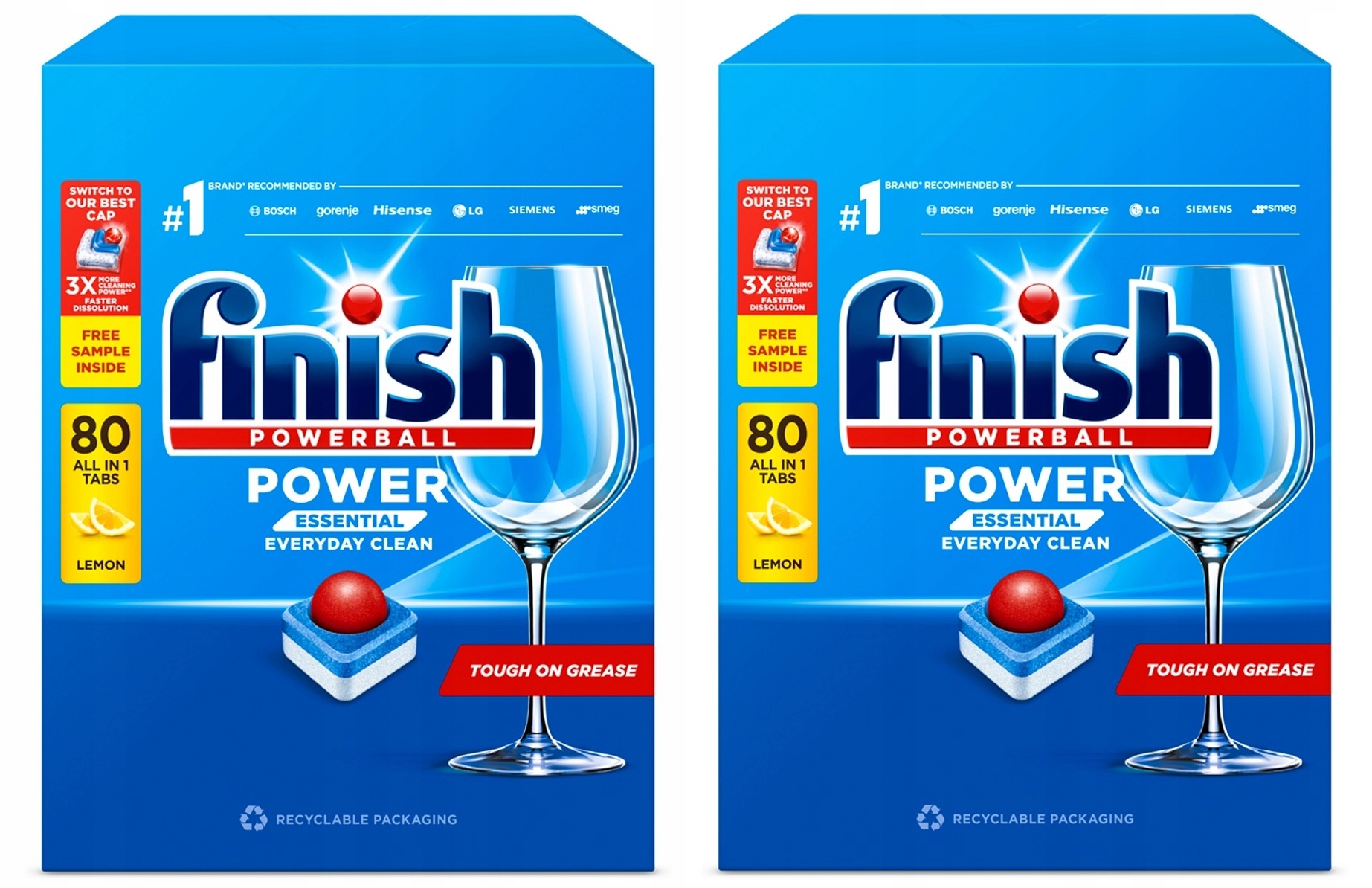 Levně Finish Power Essential Tablety Do Myčky Nádobí Lemon Citron 160 +4 ks