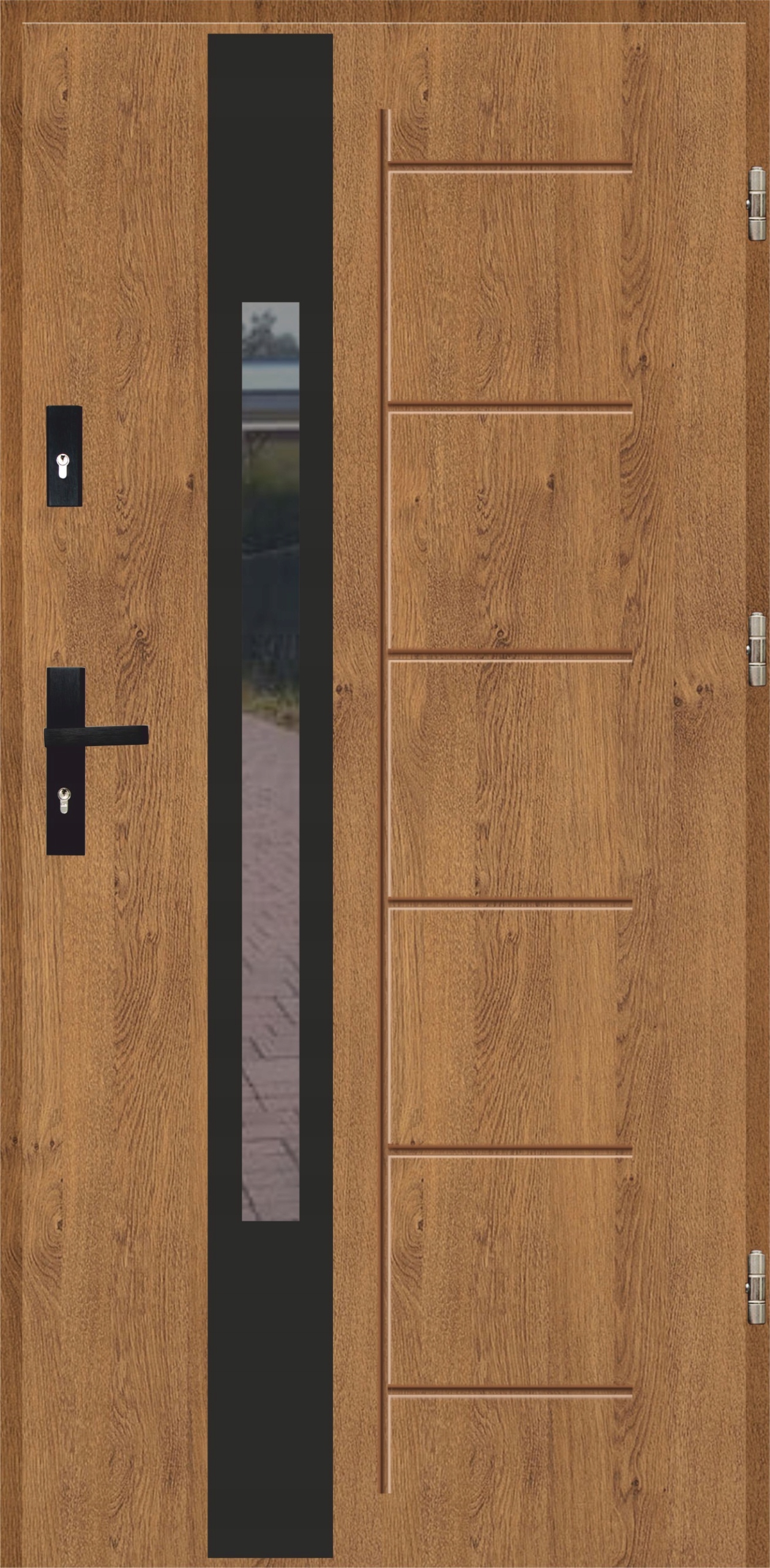 Drzwi Ud 1,2 LUX 72mm GALA 144 BLACK Winchester Prawe 90 na zewnątrz