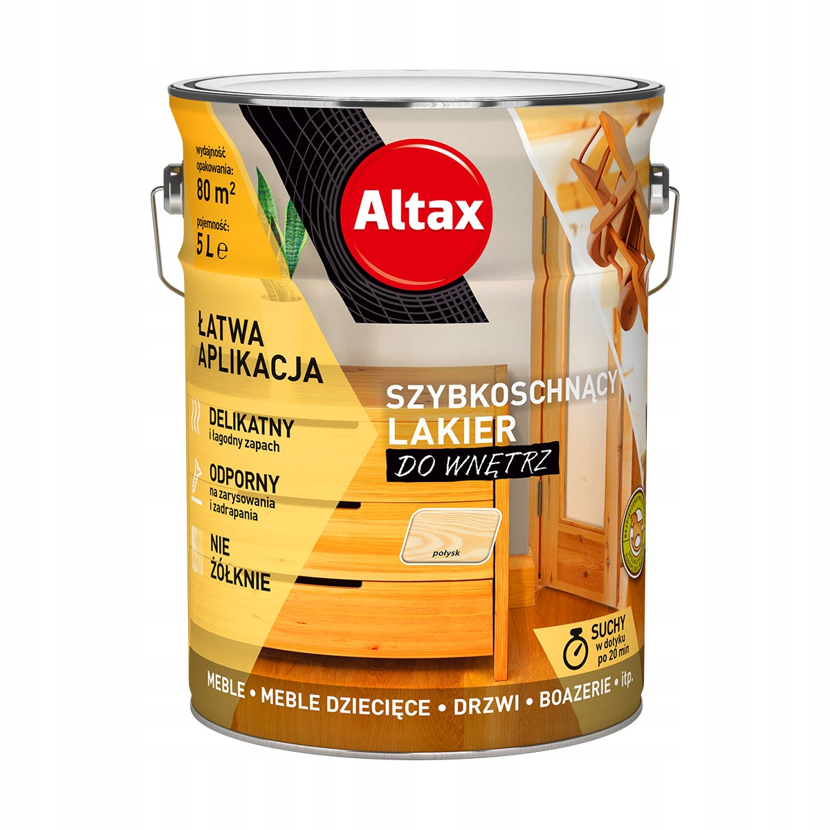 

Altax Lakier Szybkoschnący 5L Bezbarwny Połysk