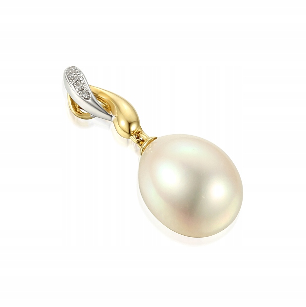

Złota Elegancka 585 Zawieszka Perła Diamenty