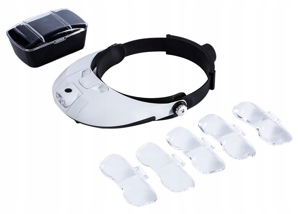 Zvětšovací Brýle Na Čtení Klenotnická Lupa Značky Mince 6x 2xLED