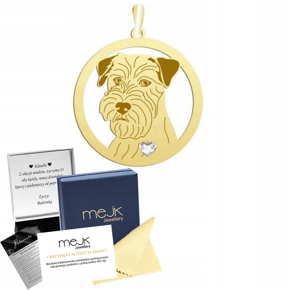 Přívěsek Zlatý Jack Russell teriér Hrubosrstý 925 Šperky Gravírování