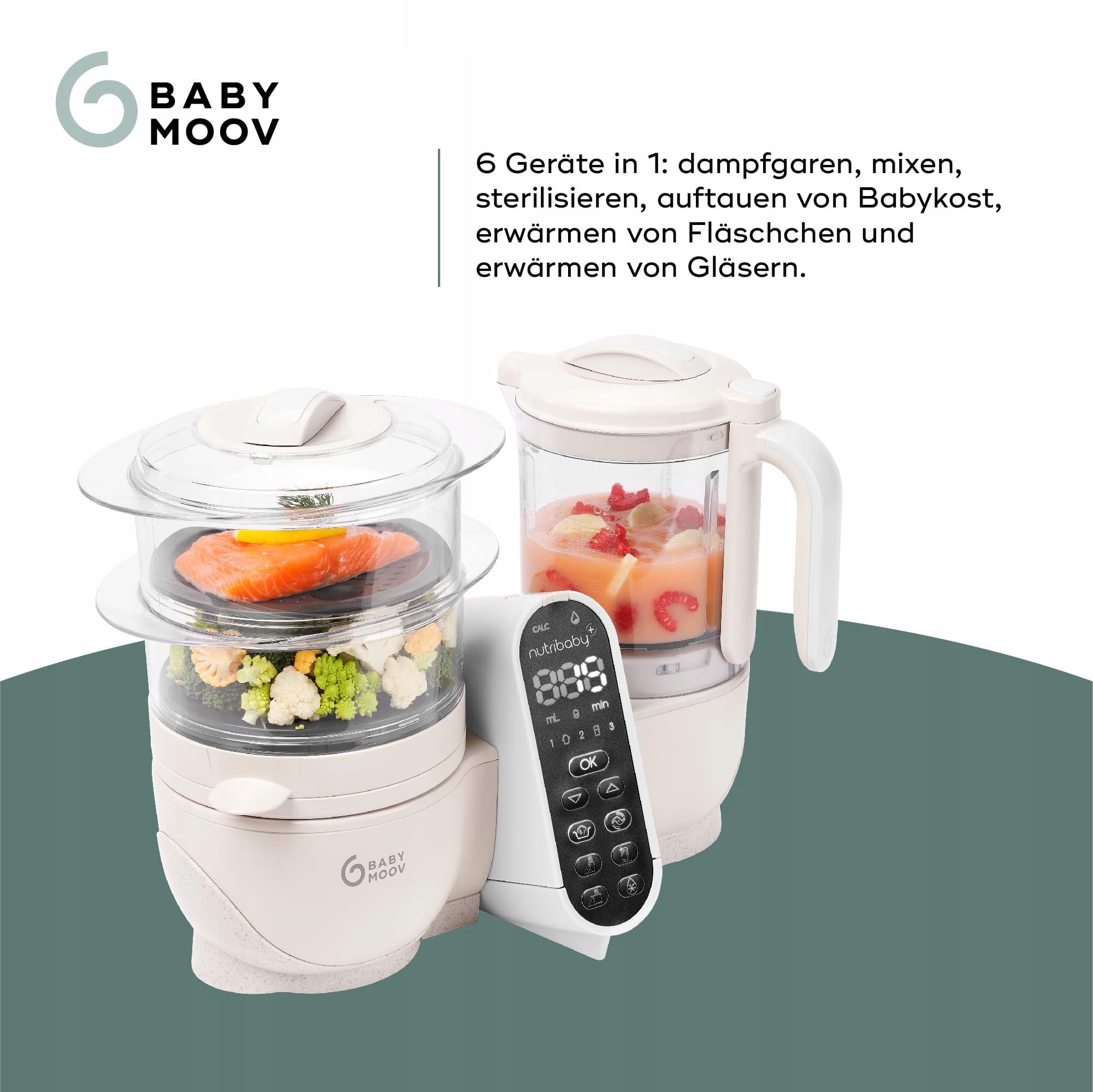 BABYMOOV Nutribaby Plus Mineral Beige Robot Kuchenny Dla Niemowląt 2200ml — miniatura 3
