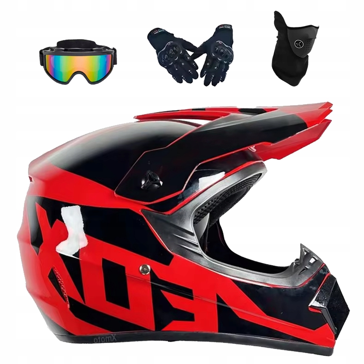 Helma Na Elektrickou Koloběžku Cross Enduro Quad Bmx Helma Brýle Rukavice L