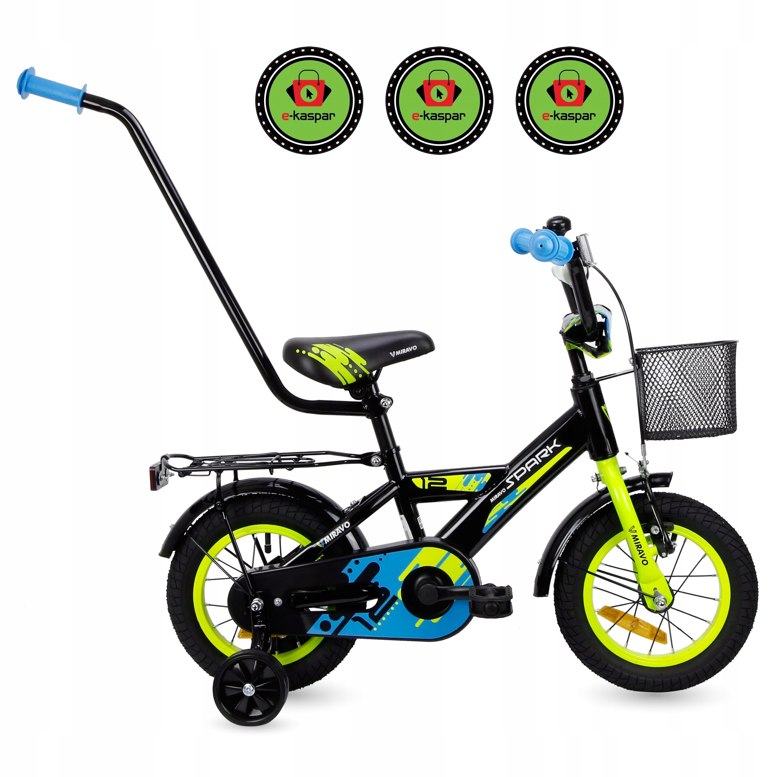 Dětské Kolo 12 Palců Kolo Pro Chlapce Košík A Vodítko Dárek