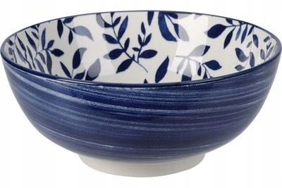 

Salaterka, miska porcelanowa 16 cm niebieskie list